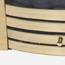 Be Modern Design Brass Rotary Control Inset Gas Manual Fire 510mm x 123mm x 605mm