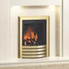 Be Modern Design Brass Rotary Control Inset Gas Manual Fire 510mm x 123mm x 605mm