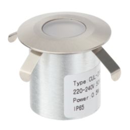 Culina Ohio 40mm Outdoor Cylindrical LED Lighting Satin Nickel 0.5W 20lm 2 Pack