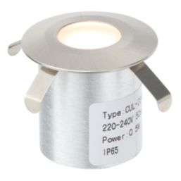 Culina Ohio 40mm Outdoor Cylindrical LED Lighting Satin Nickel 0.5W 20lm 2 Pack