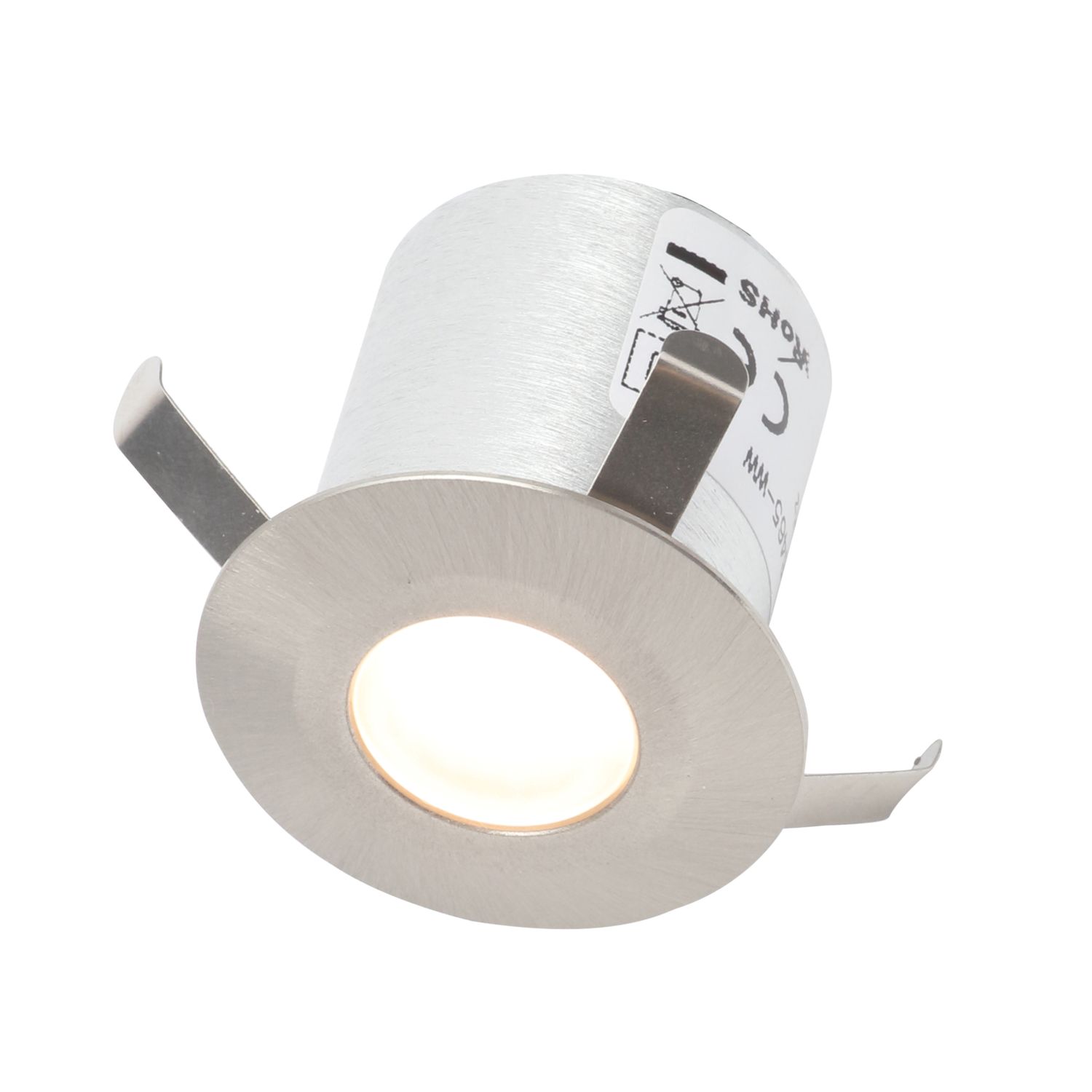 Culina Ohio 40mm Outdoor Cylindrical LED Lighting Satin Nickel 0.5W 20lm 2 Pack (586VJ)