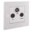 British General 900 Series 1-Gang Triplex Multimedia Socket White
