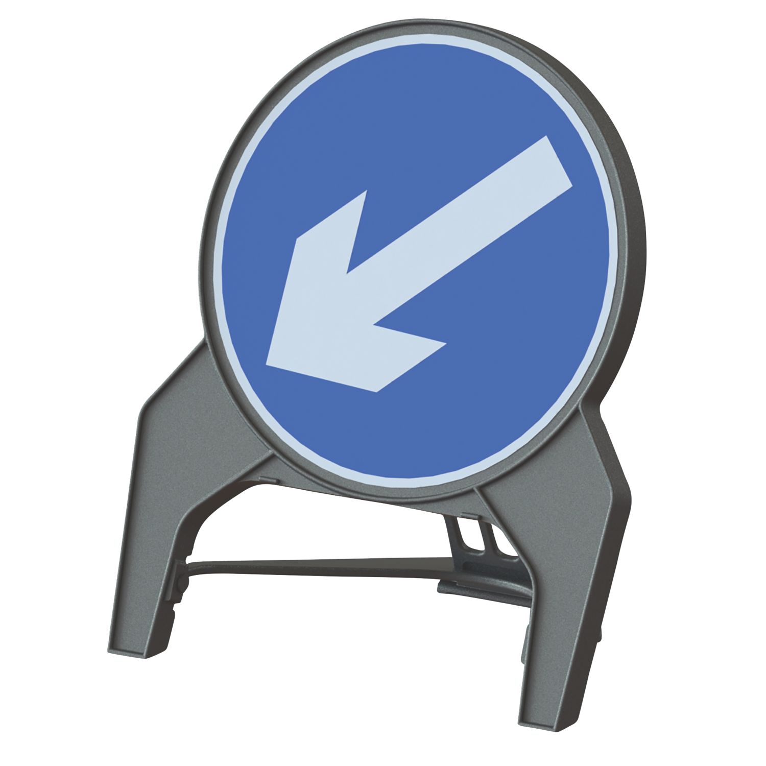 Melba Swintex Q Sign Round "Arrow Left" Traffic Sign 864mm x 1072mm (5872V)