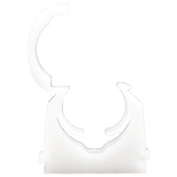Talon  28mm Hinged Pipe Clip White 50 Pack