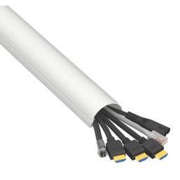 D-Line PVC White TV Trunking 50mm x 25mm x 1.5m