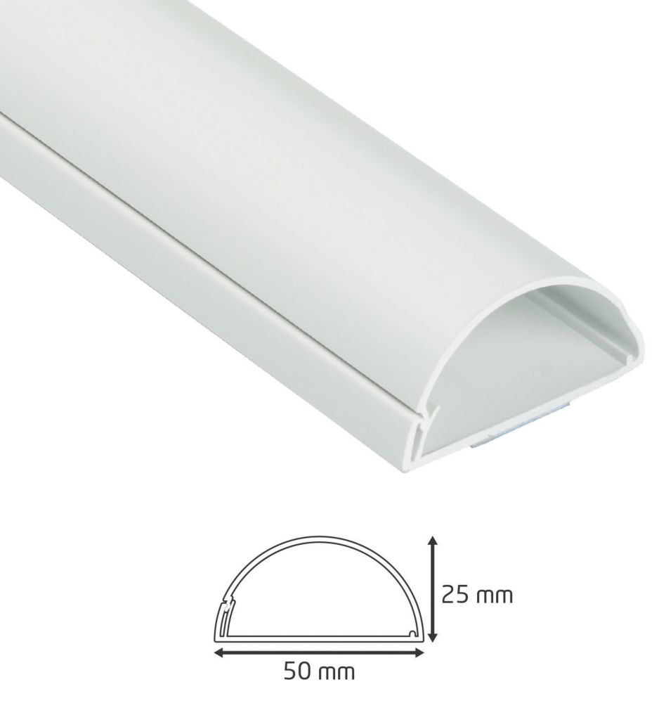  D-Line 1M5025W 50x25mm Trunking, 1-Meter Length, White :  Electronics