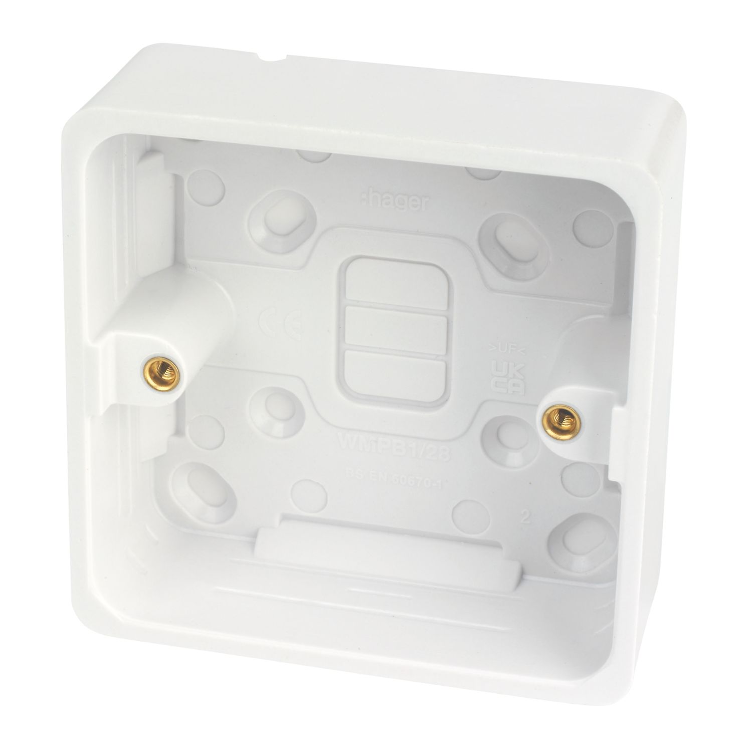 Hager Sollysta WMPB1/28 1-Gang Surface Pattress Back Box 28mm (587AM)