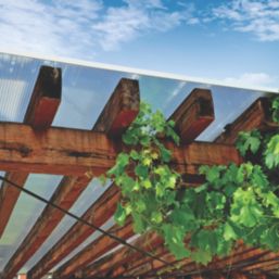 Radmat Building Materials Twinwall Polycarbonate Sheet Clear 690mm x 10mm x 2000mm 3 Pack