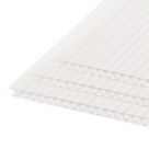 Radmat Building Materials Twinwall Polycarbonate Sheet Clear 690mm x 10mm x 2000mm 3 Pack