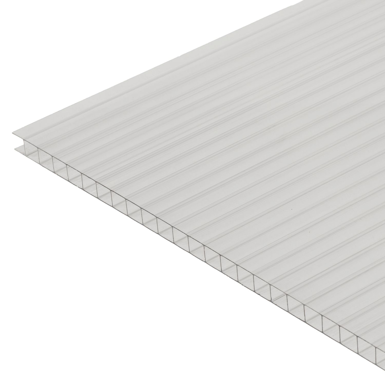 Radmat Building Materials Twinwall Polycarbonate Sheet Clear 690mm x 10mm x 2000mm (587CY)