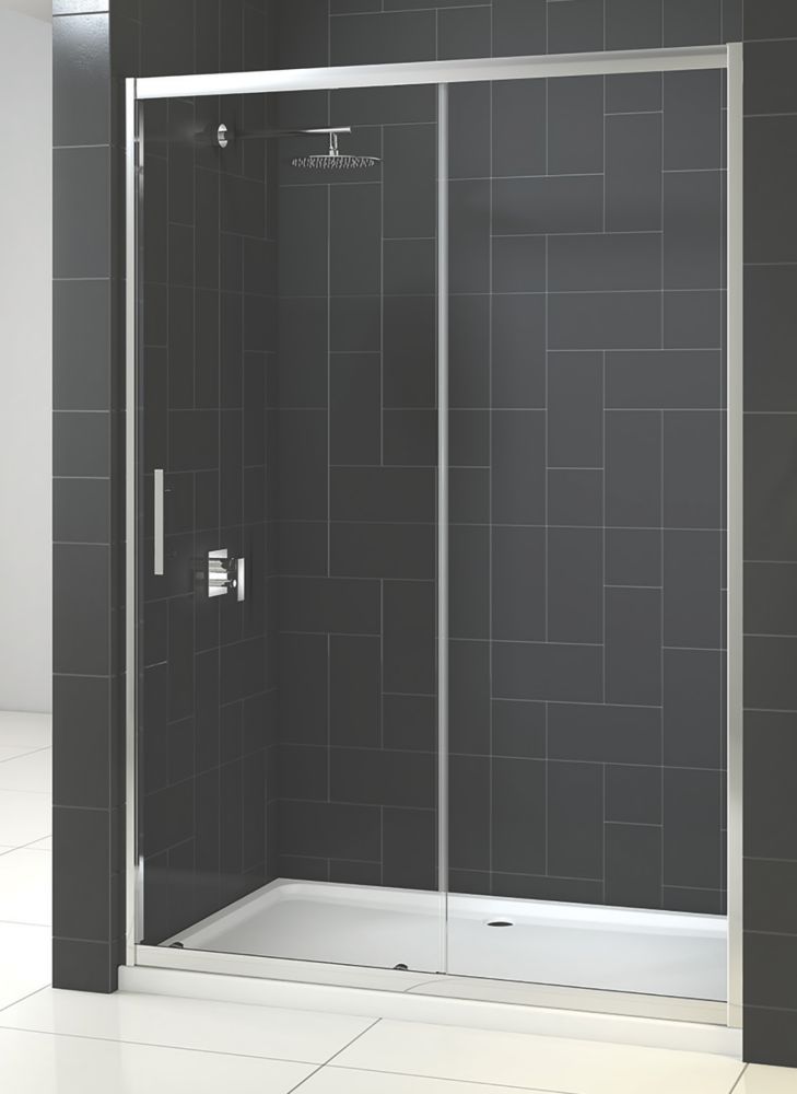 Triton Fast Fix Framed Rectangular Sliding Shower Door Chrome 1000mm x 1900mm