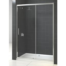 Triton Fast Fix Framed Rectangular Sliding Shower Door Chrome 1000mm x 1900mm
