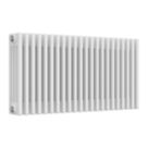 Reina 500mm x 1190mm 5715BTU White Horizontal 4 Column Radiator