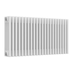 Reina 500mm x 1190mm 5715BTU White Horizontal 4 Column Radiator
