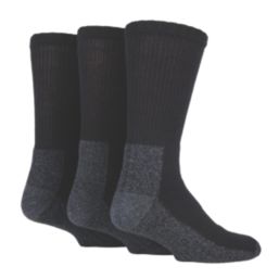 SockShop  Heavy Duty Safety Boot Socks Black 12-14 3 Pairs
