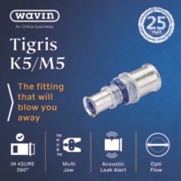Wavin Tigris  Multi-Layer Composite Press-Fit Reducing Coupler 25mm x 16mm 10 Pack