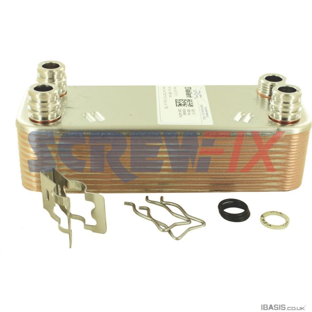 Vaillant 065131 190mm 12-Plate DHW Heat Exchanger - Screwfix