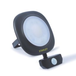 Stanley  Outdoor LED Slimline Floodlight With PIR Sensor Black 50W 3500lm