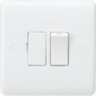 Knightsbridge Curved Edge 13A Switched Fused Spur  White