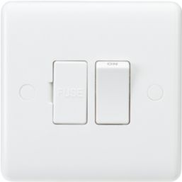 Knightsbridge Curved Edge 13A Switched Fused Spur  White