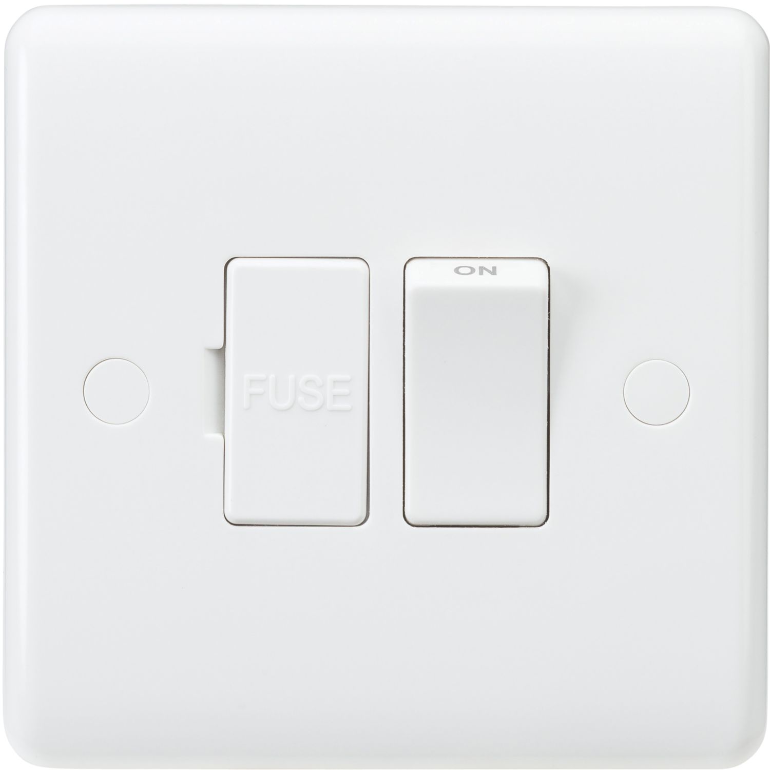 Knightsbridge Curved Edge 13A Switched Fused Spur White (587YA)