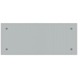 Splashback  Bathroom Splashback Fluted Clear with Satin Chrome Caps 250mm x 600mm x 4mm