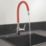 Piasa   Pull-Out Spray Mixer Kitchen Tap Chrome & Red