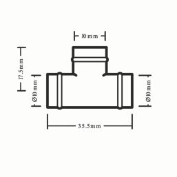 Flomasta  Copper Solder Ring Equal Tee 10mm