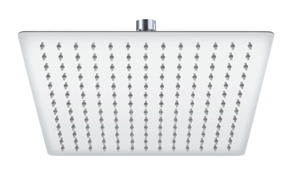 Adjustable UltraSlim Square Shower Head Chrome 300mm Screwfix