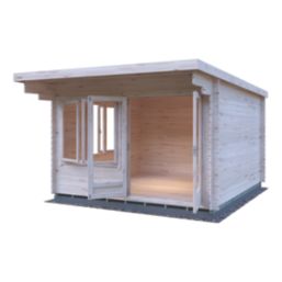 Shire Danbury 12' x 12' (Nominal) Pent Timber Log Cabin