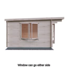 Shire Danbury 12' x 12' (Nominal) Pent Timber Log Cabin