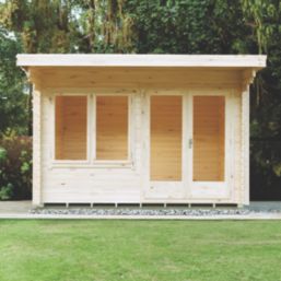 Shire Danbury 12' x 12' (Nominal) Pent Timber Log Cabin