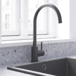 Refurb Swirl Elbe Tap Matt Black