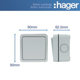 Hager Sollysta WXPPS12 IP66 10AX 1-Gang 1-Way Weatherproof Outdoor 2-Way Switch
