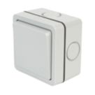 Hager Sollysta WXPPS12 IP66 10AX 1-Gang 1-Way Weatherproof Outdoor 2-Way Switch