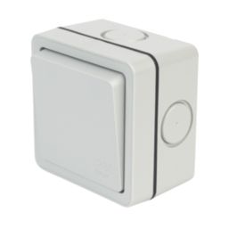 Hager Sollysta WXPPS12 IP66 10AX 1-Gang 1-Way Weatherproof Outdoor 2-Way Switch