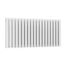 Reina Elips Double 600mm x 1140mm 4550BTU White Horizontal Designer Radiator