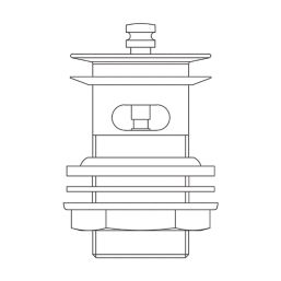 Flomasta Slotted Captive Retained Basin Waste Chrome-Plated Brass 32mm