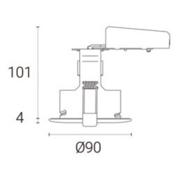 4lite WiZ Connected Fixed  Fire Rated LED Smart Downlight Matt White 4.9W 345lm