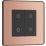 British General Evolve 2-Gang 2-Way LED Double Master Touch Trailing Edge Dimmer Switch  Copper with Black Inserts