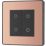 British General Evolve 2-Gang 2-Way LED Double Master Touch Trailing Edge Dimmer Switch  Copper with Black Inserts