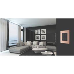 British General Evolve 2-Gang 2-Way LED Double Master Touch Trailing Edge Dimmer Switch  Copper with Black Inserts