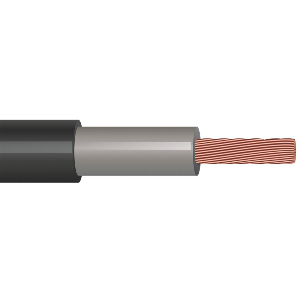 Time H01Z2Z2-K Black 6mm² Solar Cable 100m Drum - Screwfix