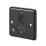 MK Contoura 13A Switched Fused Spur & Flex Outlet with Neon Black with Colour-Matched Inserts