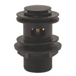 Highlife Bathrooms Slotted Pop Up Mini Basin Waste Matt Black 60mm