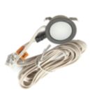 VEW Sola Recessed Round LED Kitchen Plinth Light Black 0.4W 27lm