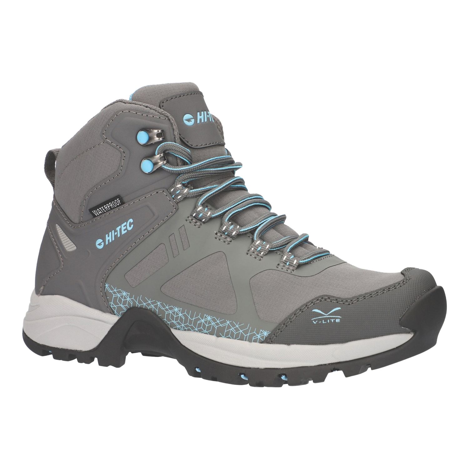 Hi-Tec V-Lite Psych Size 7 Womens Grey Waterproof Non Safety Work Boots (588XL)