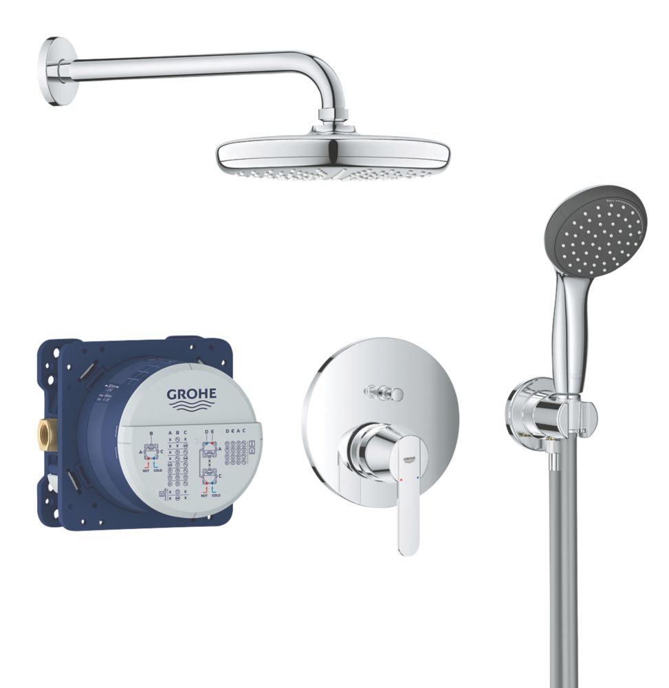 Grohe Get Perfect HP Rear-Fed Concealed Chrome  Shower Set