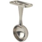 Smith & Locke Round End Brackets Brushed Nickel 25mm 2 Pack
