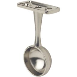 Smith & Locke Rail End Brackets Brushed Nickel 25mm 2 Pack